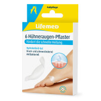 LifemedÂ® corn plaster, transparent, 6 pieces,...