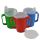 Beak mug, mug with handle + 2 cover 4 + 12 mm, 250ml, color choice