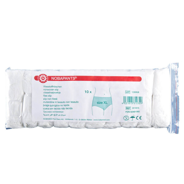 Nobapants non-woven panties, 10 pieces, various sizes