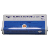 Feather disposable scalpels, sterile, 20 pieces, various figures