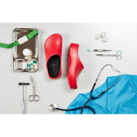 Super Birki, made of polyurethane, by Birkenstock, red, various sizes