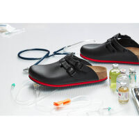 Kay SL super outsole, Softbed, Birkenstock, black-red, sizes