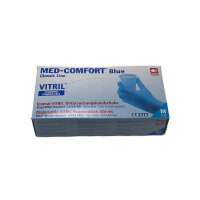 Med-Comfort vitril gloves blue, nitrile vinyl mixture, powder-free, S-XL
