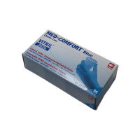 Med-Comfort vitril gloves blue, nitrile vinyl mixture, powder-free, S-XL