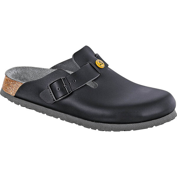 Boston ESD, natural leather, by Birkenstock, normal, black, sizes