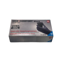 Med-Comfort vitril gloves black, nitrile vinyl mixture, powder-free, S-XL