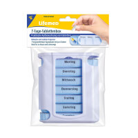 7 days pill box, colored, by LifemedÂ®, 12,8 x...