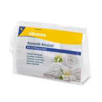 Cosmetic travel set, reusable, from LifemedÂ®,...