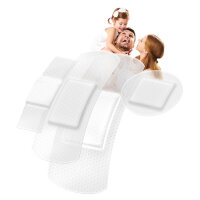 Plaster strips Allround, semi-transparent, by Lifemed®, 4 sizes