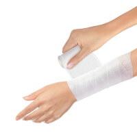 Elastic gauze bandage, white, breathable, from...