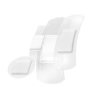Plaster strips box, plasters, semi-transparent, from LifemedÂ®, 40 pieces
