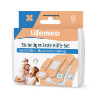 First aid kit, plaster set, by LifemedÂ®, 36...