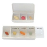 Behrend pillbox, white, 10x small or 5x large