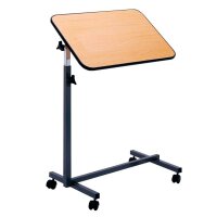 Careline bed table NOVA, height adjust, swivel, 4 wheels, colors