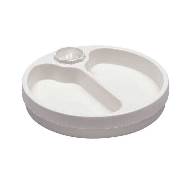 Behrend warming plate, water tank, high edge, 2-divided, beige