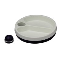 Behrend warming plate, stackable, 2-divided, blue/white,...