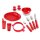 Behrend dish-set Alzheimer´s, Colour Red, 6- or 10-section