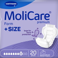Hartmann MoliCareÂ® Premium Form, +SIZE, 8 drops, violet