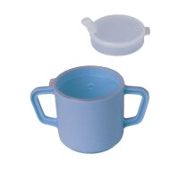 Behrend drinking cup with cover, plastic, 2 handles,...