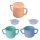 Behrend drinking cup with cover, plastic, 2 handles, different colors