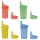 Drinking cup-Set Color, 2 mouthpieces tea / porridge, 250ml, colors