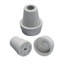 Behrend crutch capsule, rubber, with spikes, wide, grey, sizes