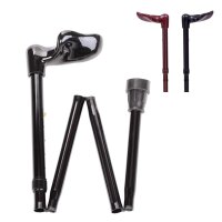 Behrend foldable cane, fischer handle, adjustable,...