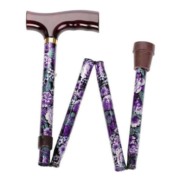 Behrend folding stick, alu, height-adjustable, patterns