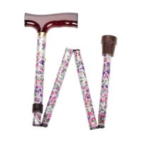 Behrend folding stick, alu, height-adjustable, patterns