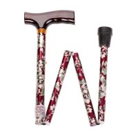 Behrend folding stick, alu, height-adjustable, patterns