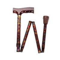 Behrend folding stick, alu, height-adjustable, patterns