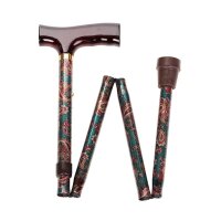 Behrend folding stick, alu, height-adjustable, patterns