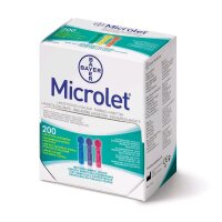 Bayer MICROLET® lancets, colored, soft, silicone-coated, 1 pack