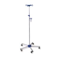 Ratiomed IV pole, stainless, 5 casters, height...