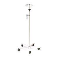 Ratiomed IV pole, safety hooks, 5 casters, height adjustable, colors