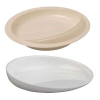 Behrend plate with raised edge, non-slip, rubber feet,...