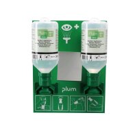 Plum eye wash o. Emergency Station, Wall station with 1 or 2 bottles