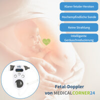Medicalcorner24 Ultraschall Fetal-Doppler Grey
