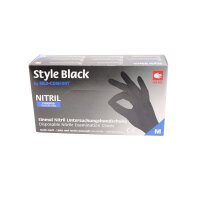 Ampri Style Black Nitrile Gloves, powder-free,...