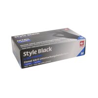 Ampri Style Black Nitrile Gloves, powder-free,...