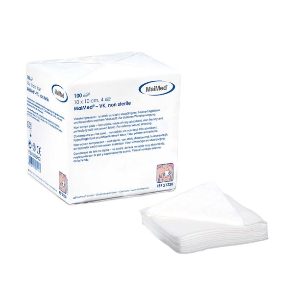 MaiMed VK Fourfold Nonwoven Compress, non-sterile, 100 items