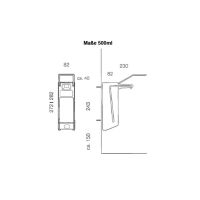 Euro Dispenser, aluminium, long lever arm