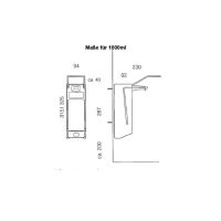 Euro Dispenser, aluminium, long lever arm