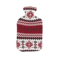 Sänger hot water bottle 2L, knit cover winter, colors