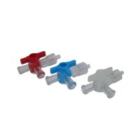 Dispomed three-way stopcocks Luer-Lock, color choice, 100...