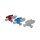 Dispomed three-way stopcocks Luer-Lock, color choice, 100 pcs