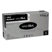 MaiMed nitrile Black Disposable gloves, powder-free, black, 100 items