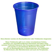 Disposable Cups, Patient Cups, 180 ml, 100 items