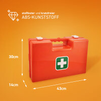 First Aid Kit, filled according to DIN norms, different sizes