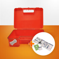 First Aid Kit, filled according to DIN norms, different sizes